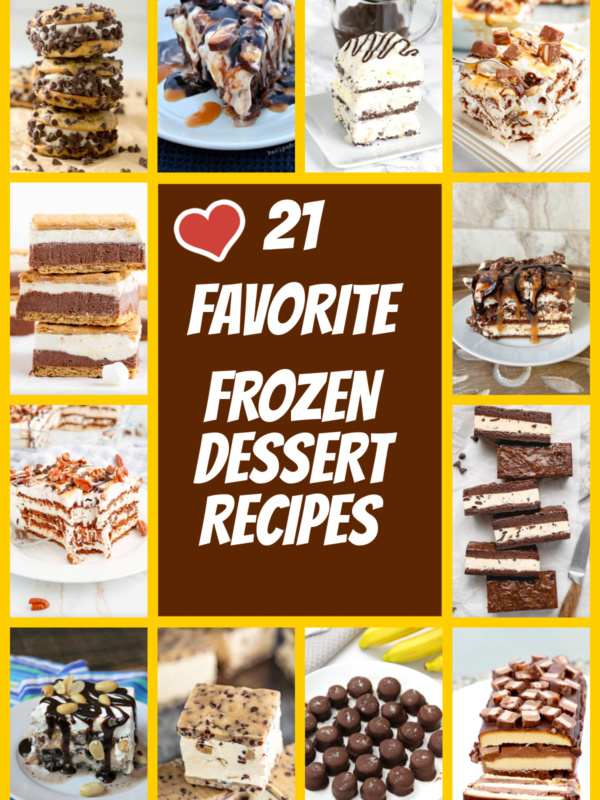 pinterest image for favorite frozen dessert recipes