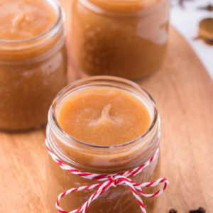 apple butter in jars