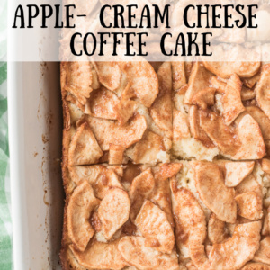 pinterest image for apple cream cheese coffee cake