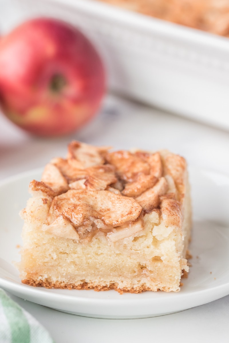 slice of apple cream cheese coffee cake