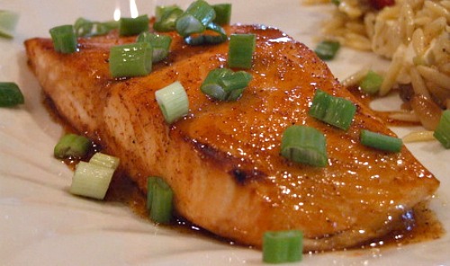 Broiled Honey Lime Glazed Salmon 