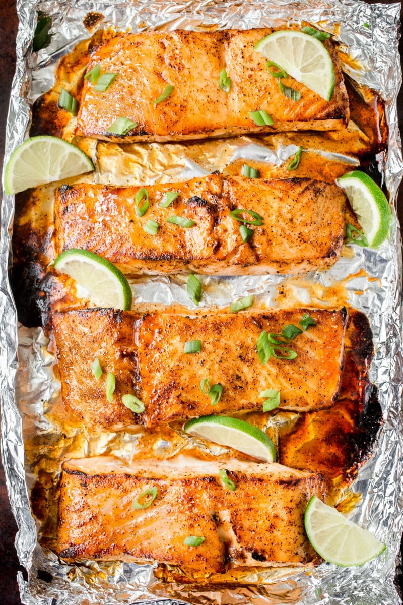 Broiled Honey Lime Glazed Salmon