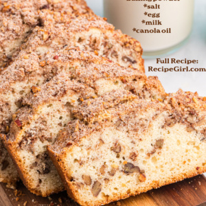 pinterest image for cinnamon pecan bread