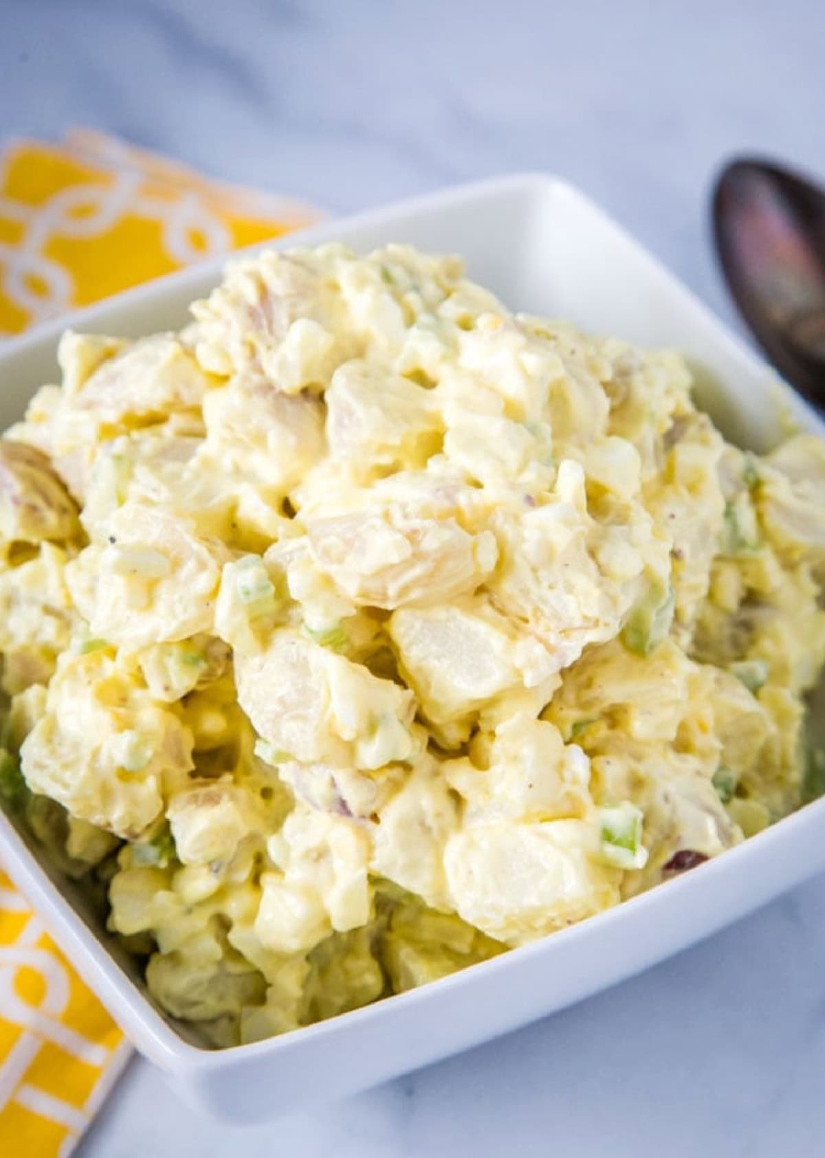 dish of classic potato salad