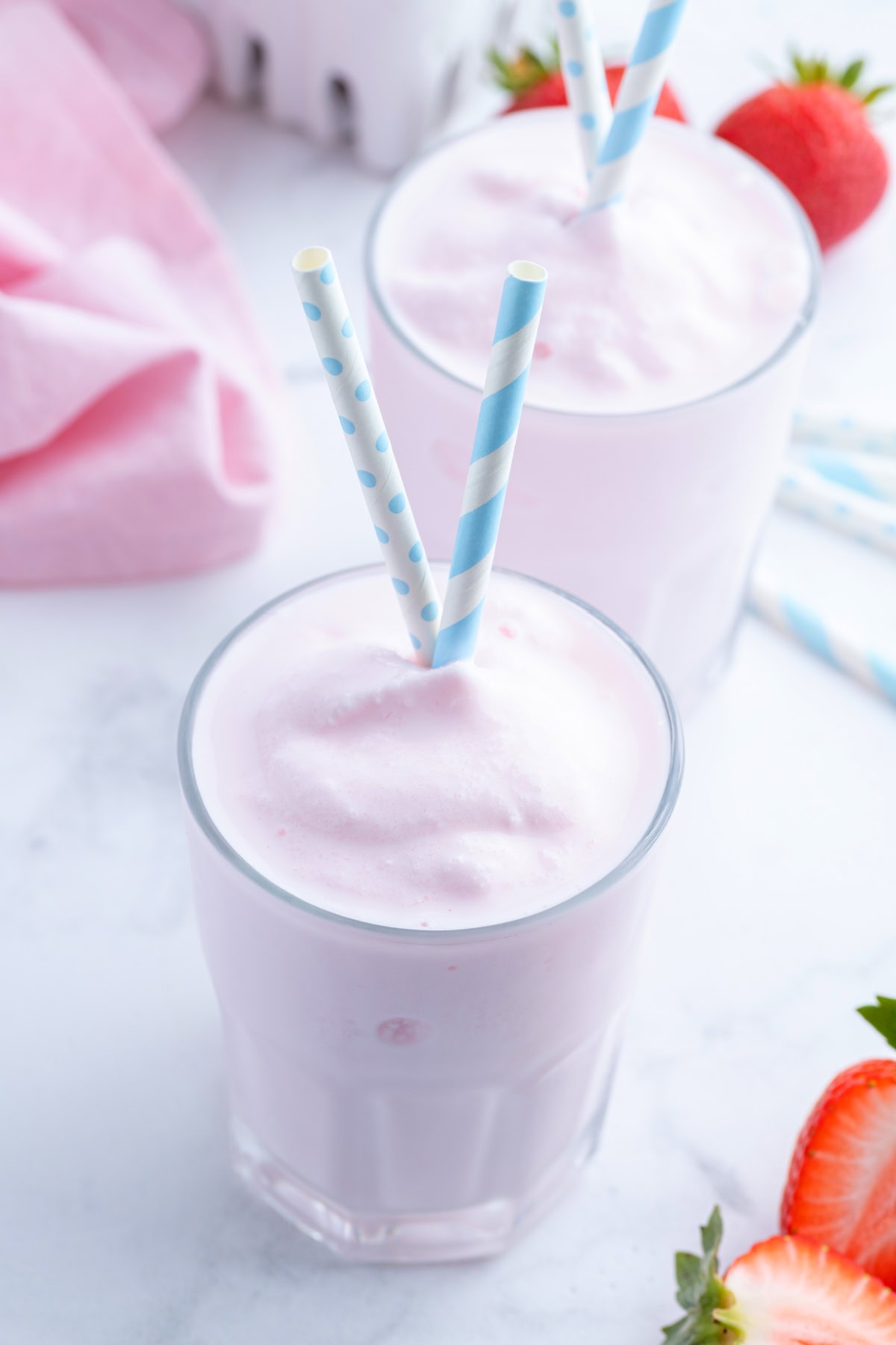 copycat wendy's strawberry frosty in glass