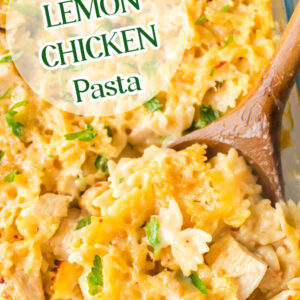 creamy lemon chicken pasta pinterest pin