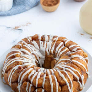 eggnog monkey bread on plate