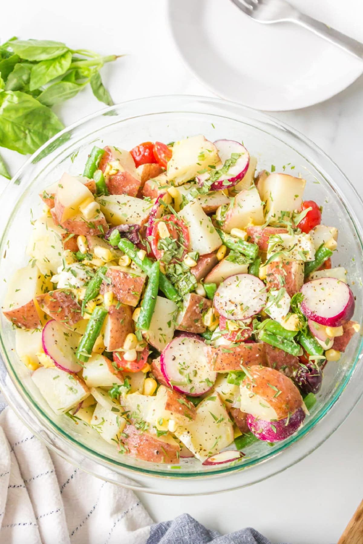 bowl of farmer's red potato salad