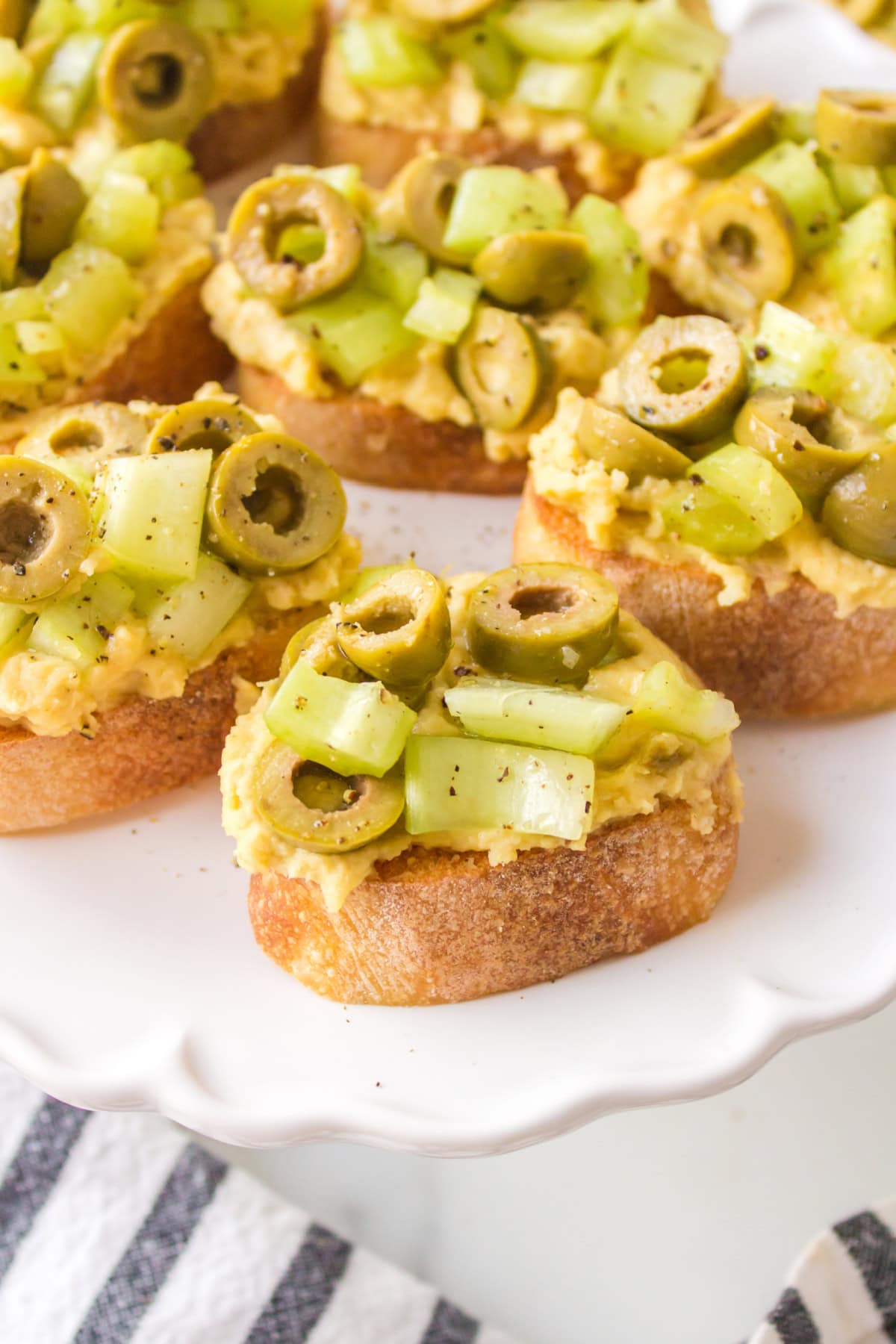 greek crostini on display