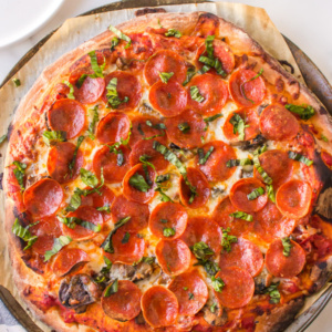 Homemade Pepperoni Pizza Pinterest pin