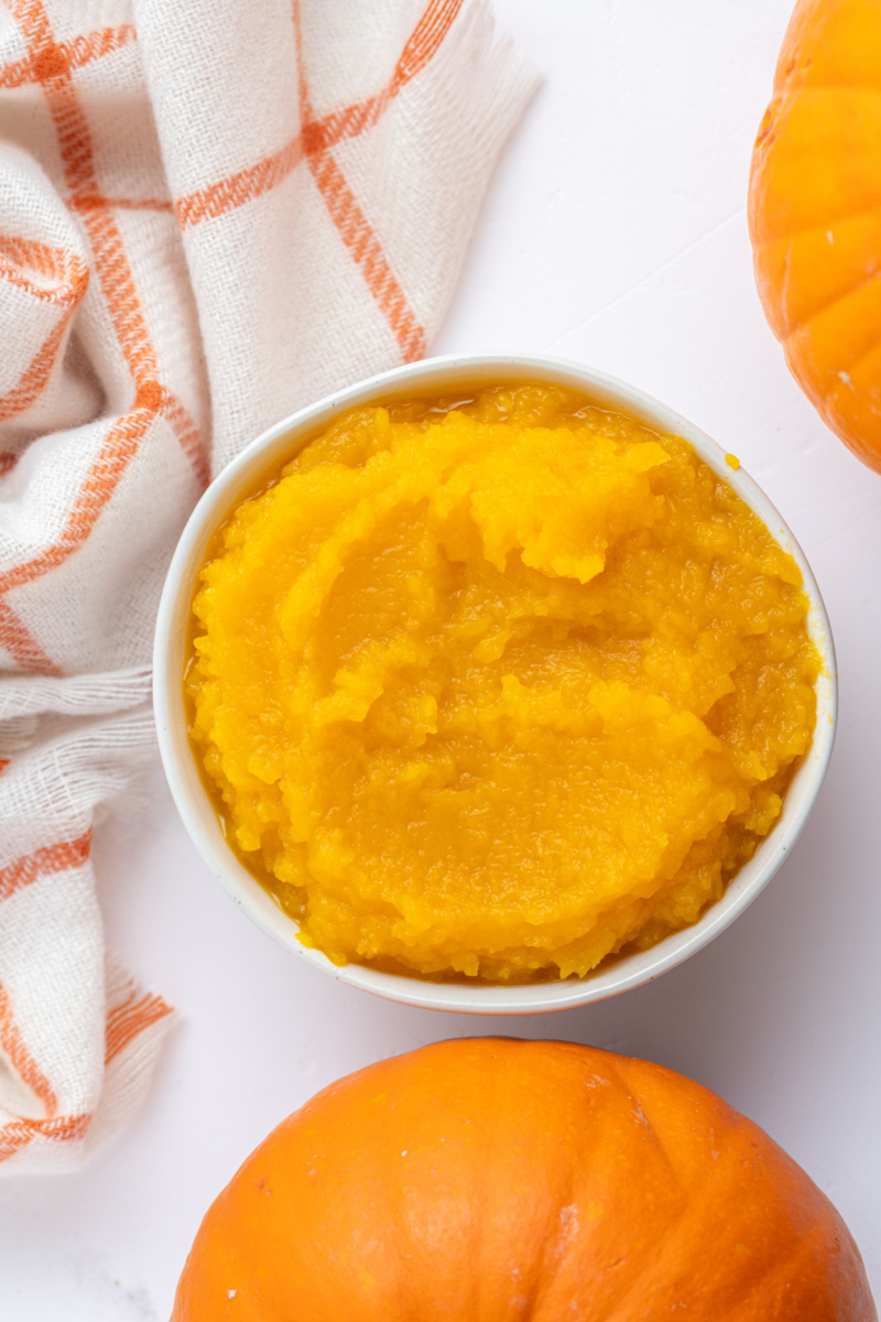 pumpkin puree in a bowl