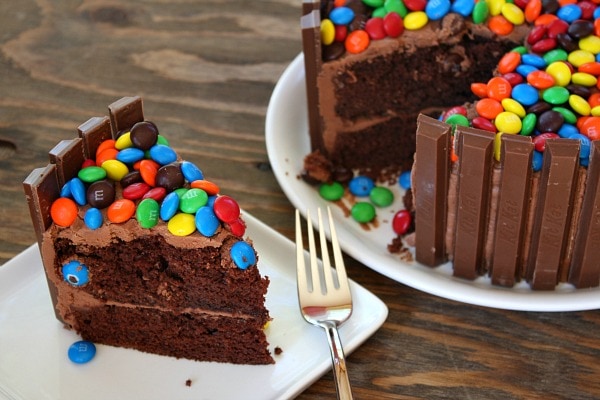 Slice of Kit Kat Cake