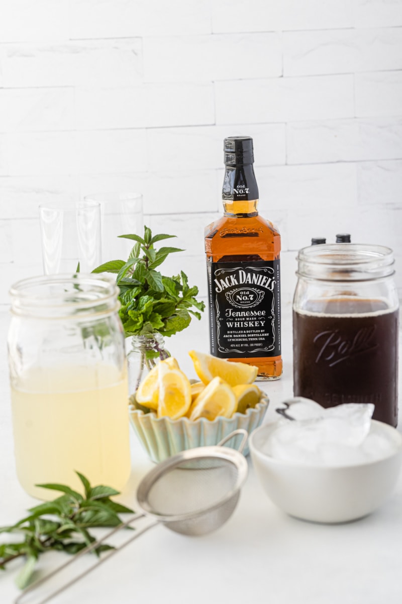 ingredients displayed for making millionaire's lemonade