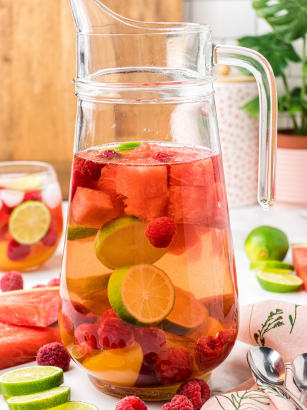 pitcher of rose sangria