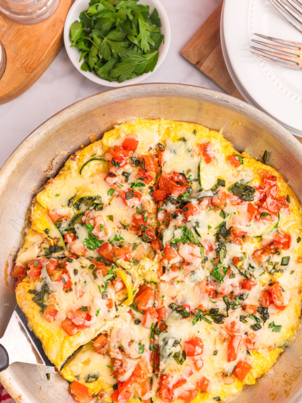 squash and tomato oven frittata