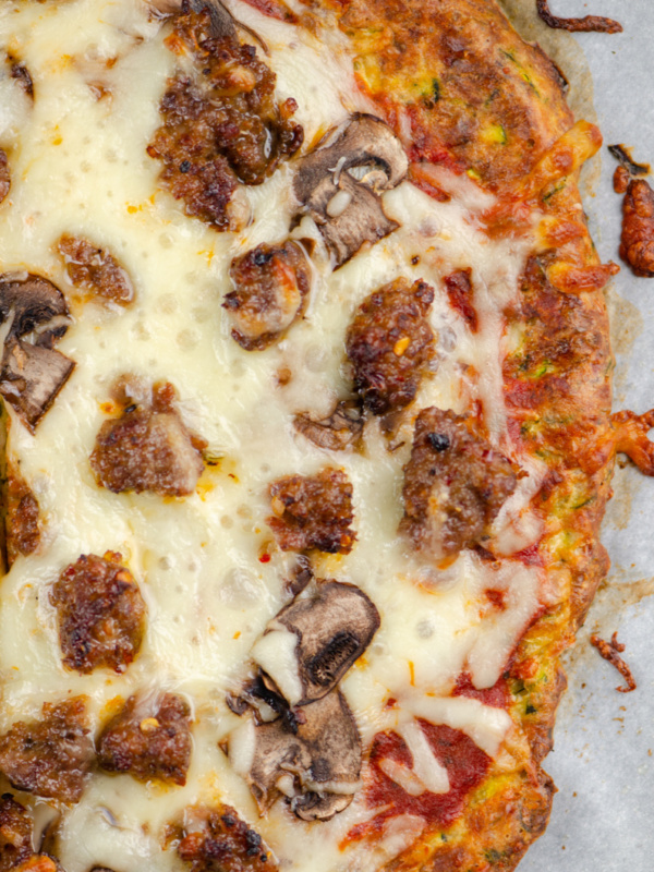 zucchini crust pizza