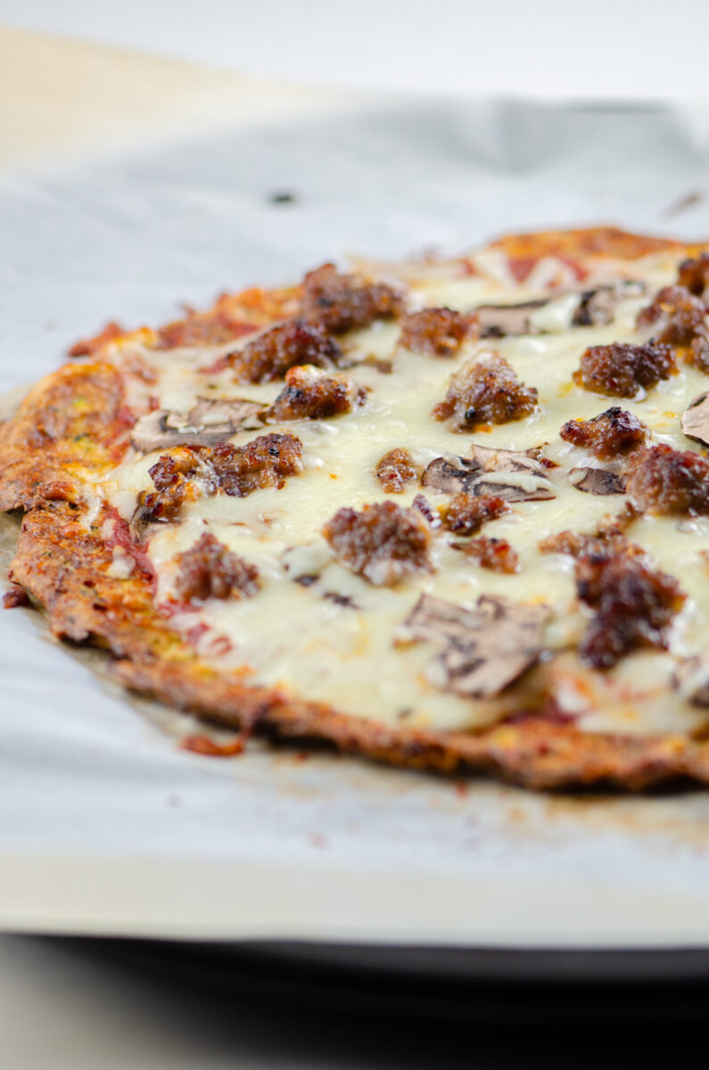 zucchini pizza crust with toppings